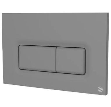 THOMAS DUDLEY REEF SOFT TOUCH GREY VANTAGE/MINIFLO DUAL FLUSH 233mm x 152mm x 13mm PUSH PLATE, 373555
